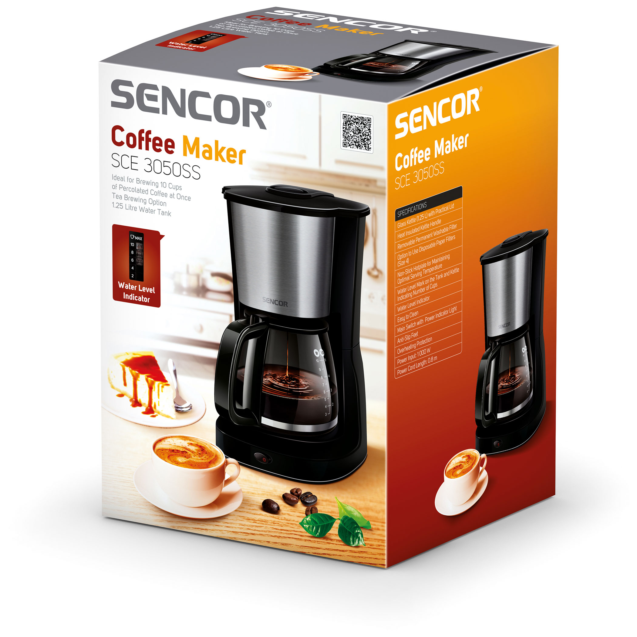 قهوه ساز فیلتر دار سنکور SCE3050SS SENCOR