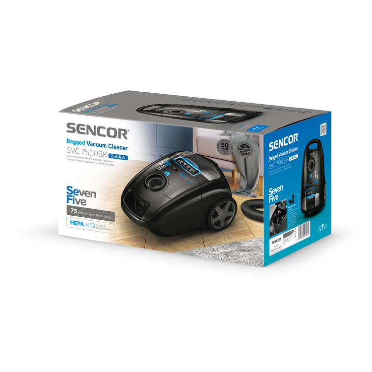 جاروبرقی کمپرسور سایلنت 3Aمدل SVC 7500 BK سنکور