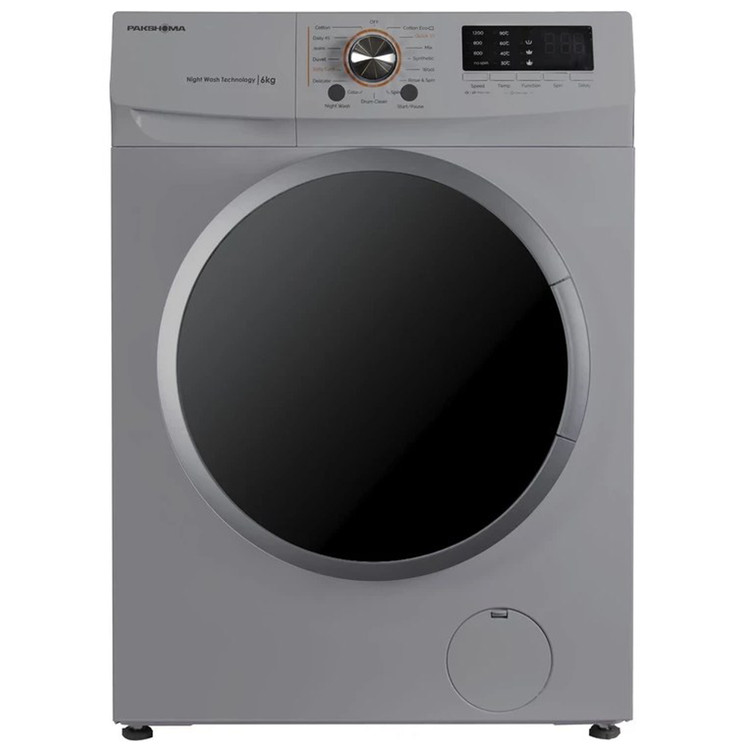 ماشین لباسشویی پاکشوما مدل UWF 20800 WT ظرفیت 8 کیلوگرم رنگ سیلور