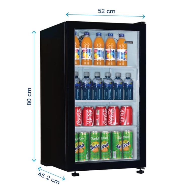 یخچال 5 فوت ایستکول Eastcool مدل مینی بار شوکیس 19580 رنگ مشکی