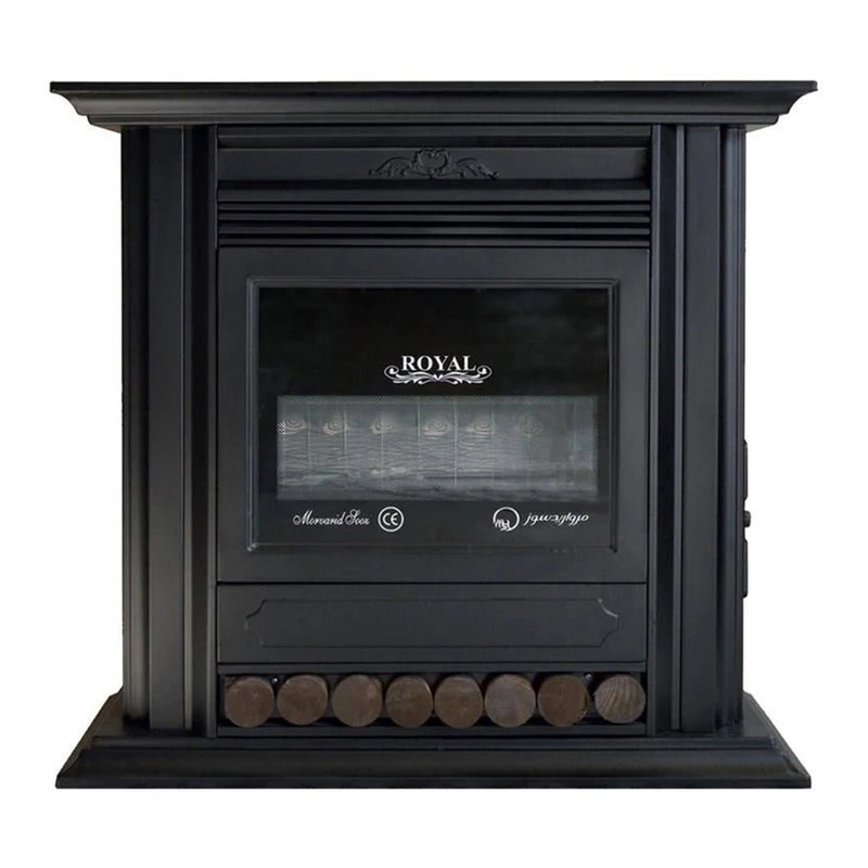 بخاری گازی مروارید سوز طرح شومینه مدل رویال 28000